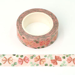 Journal Junkies NZ Medium Washi Tape Buy Foil Pink Bow JJ-W-125
