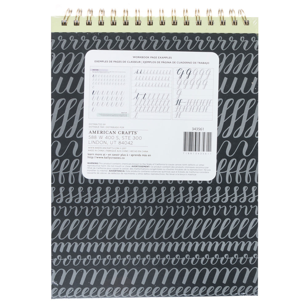 Learn Brush Lettering - Large Brush Kelly Creates Workbook back new zealand