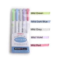 Zebra mildliners nz double sided cool blue pack colour swatch